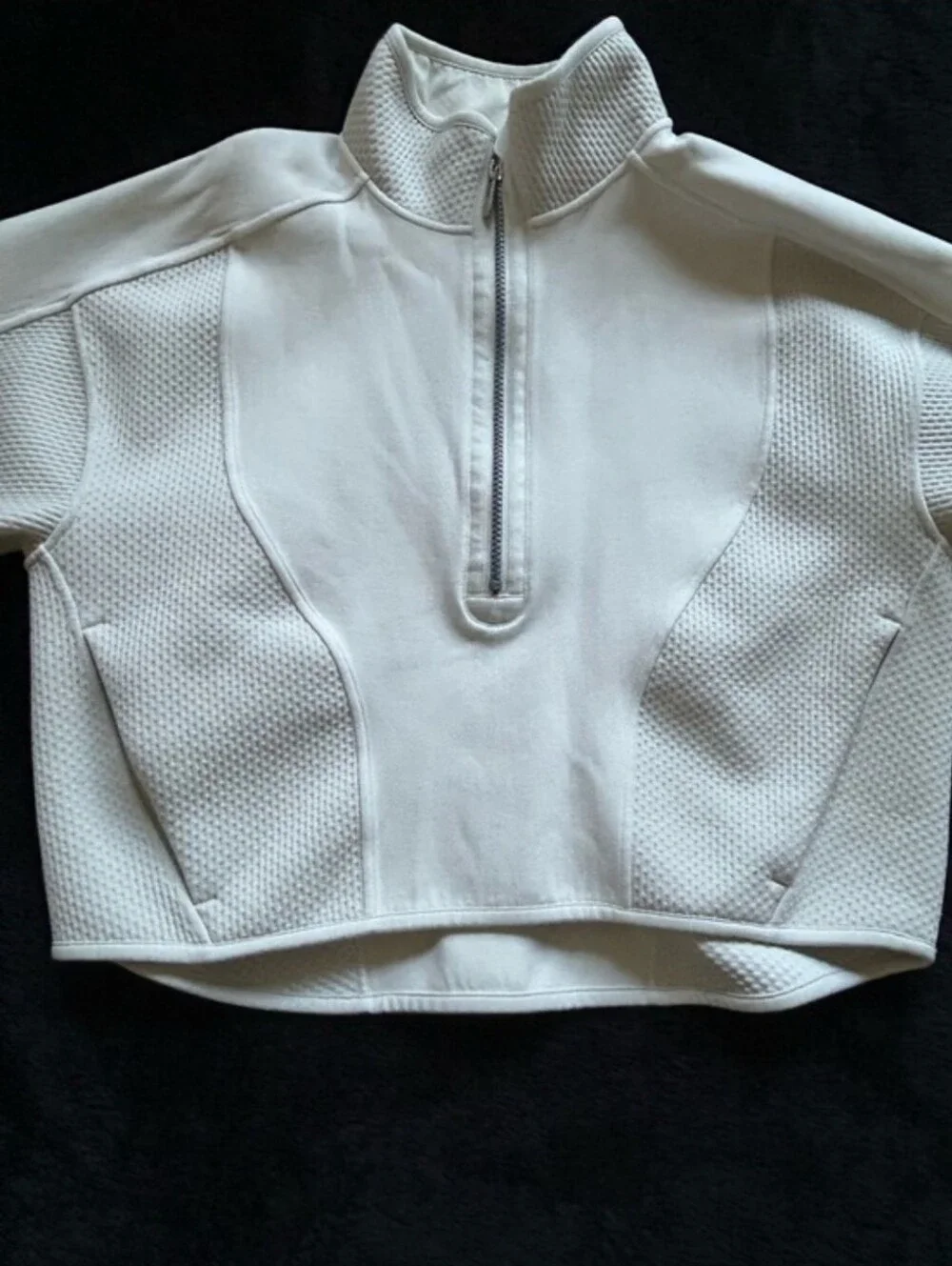 Lululemon Mixed Fabric Half-Zip Pullover Size Small Bone Buttery Soft - Picture 6 of 7